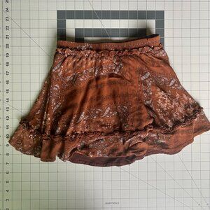 Altar’d State Rust Paisley Skirt M – Cottagecore Boho Western Festival
